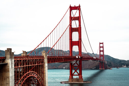 Bild der Golden Gate Bridge in SanFrancisco
