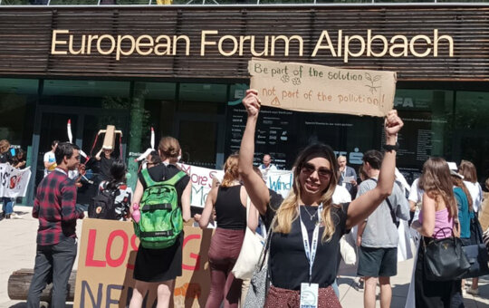 Letztjährige Stipendiatin des European Forum Alpbach von der FH Kufstein Tirol, Studentin Amelie Wirth.