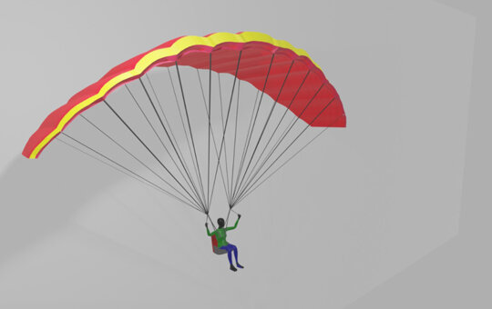 3D-Modell des VR-Paragliders.
