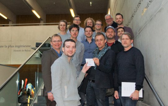 Die Projektgruppe nach der offiziellen Übergabe der Projektergebnisse an der FH Kufstein Tirol.