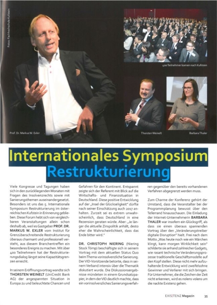Internationales Symposium Restrukturierung