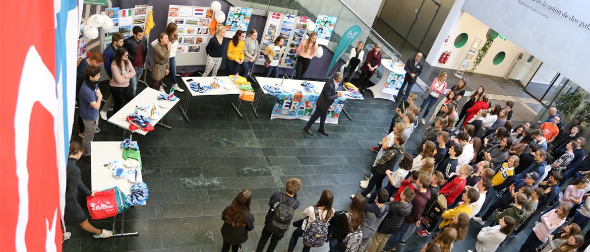 Auslandsinformationen aus erster Hand für SchülerInnen der ISK und Studierende der FH Kufstein Tirol bei den Erasmus Days.